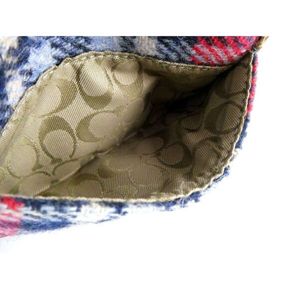 Coach Tartan Wool Mini Skinny Case w/ Keychain & Star Charm - Picture 14 of 14